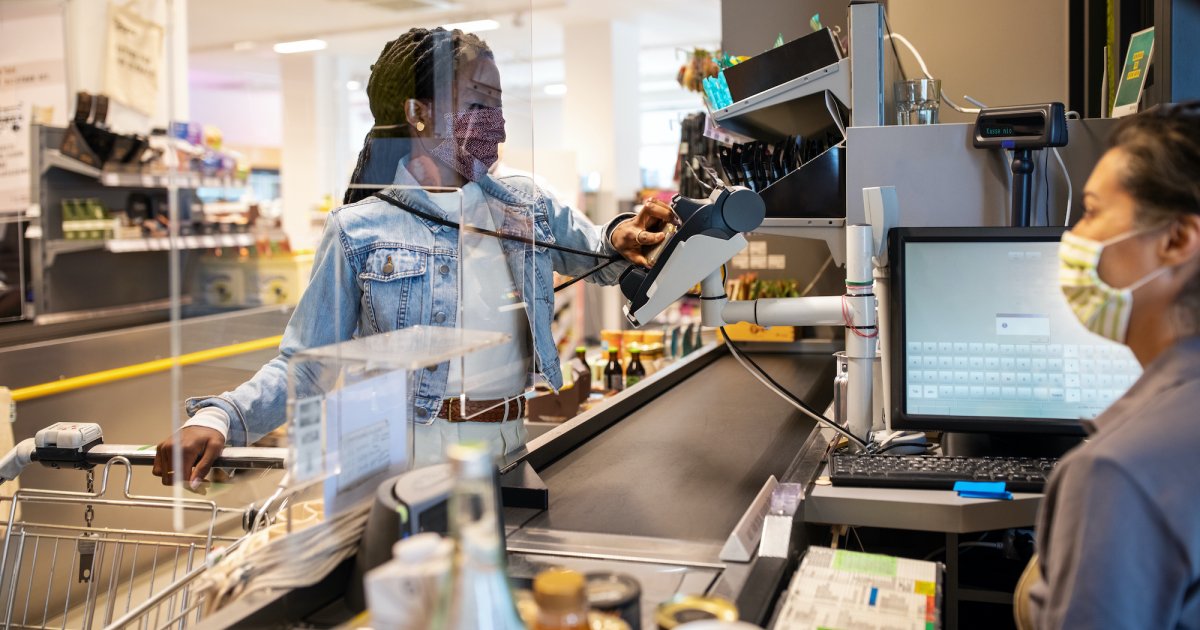 Dur d'être caissière.